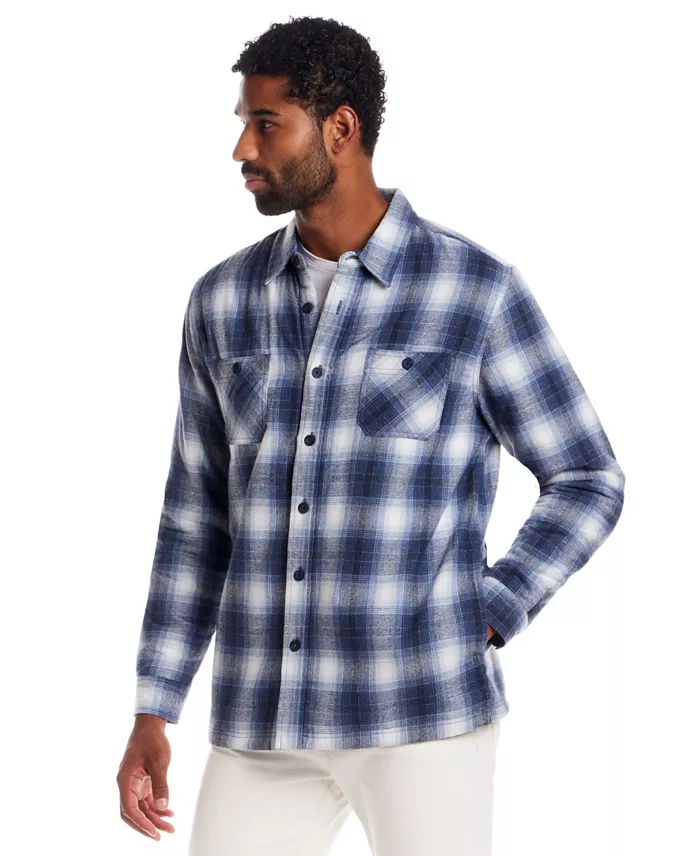 Men's Sherpa-Lined Flannel Shirt Jacket - thumbnail 7