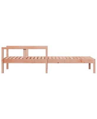 Sun Lounger Natural wood Solid Douglas wood Medium