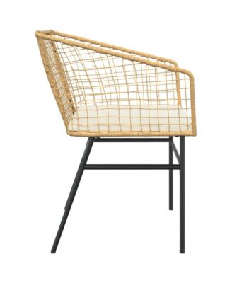 Garden Chair Brown PE rattan Standard Ergonomic Garden Chair