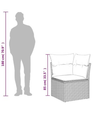 Garden Sofa Black, Cream White