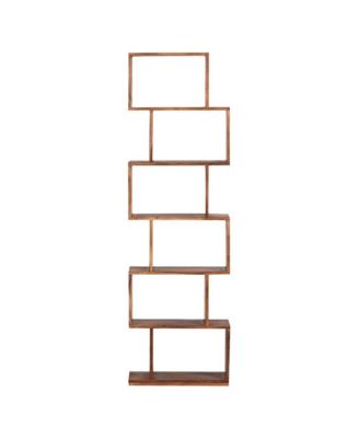 Urban Solid Sheesham Wood 6 Shelf Bookcase, Natural