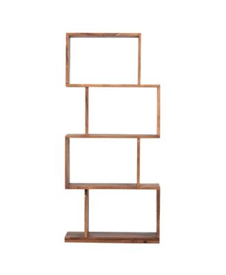 Urban Solid Sheesham Wood 4 Shelf Bookcase, Natural