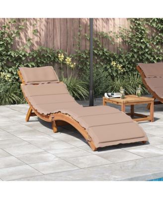 Sunlounger Taupe Solid acacia wood with a natural oil finish