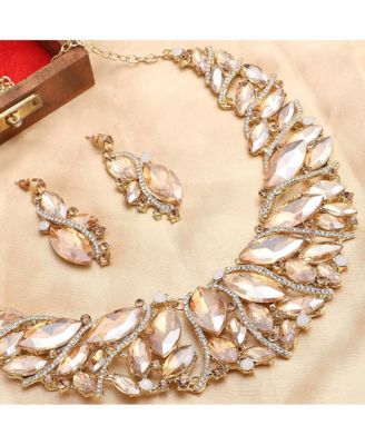 Stones Crystal Necklace Set
