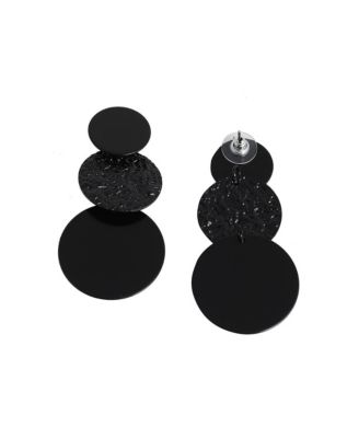 Circular-Dent Drop Earrings