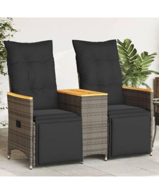 Reclining Garden Sofa Grey