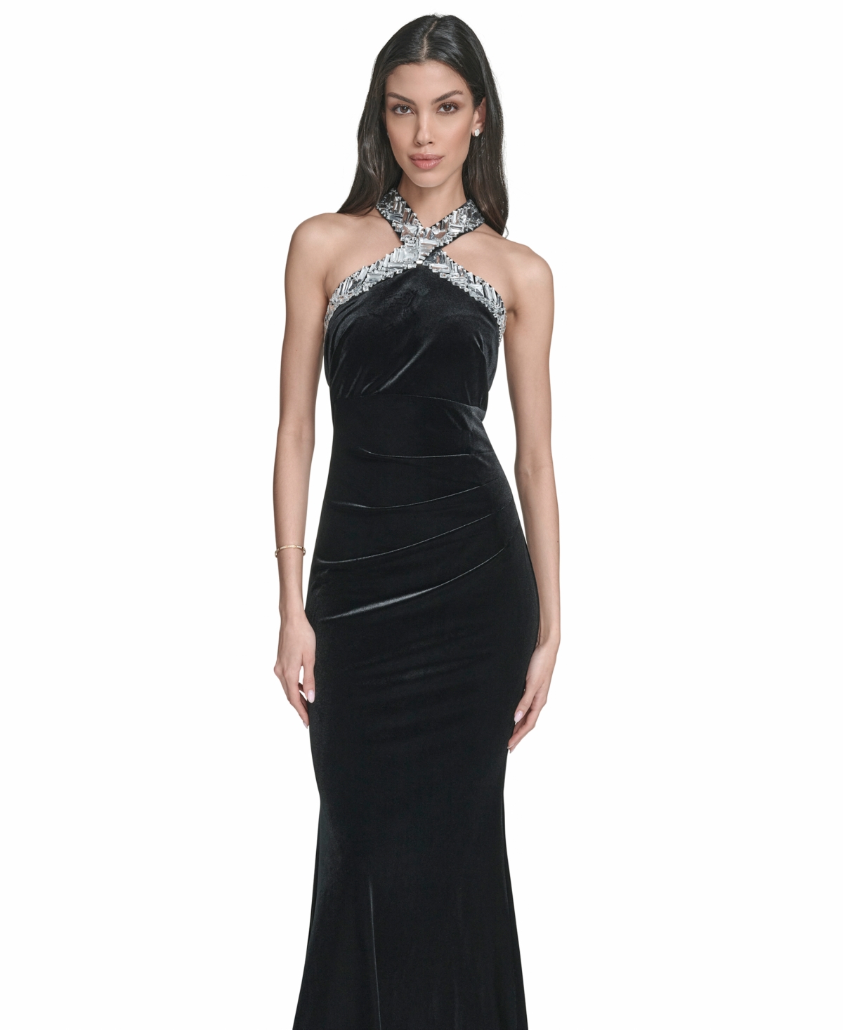 Eliza J Women's Embellished Halter Neck Gown