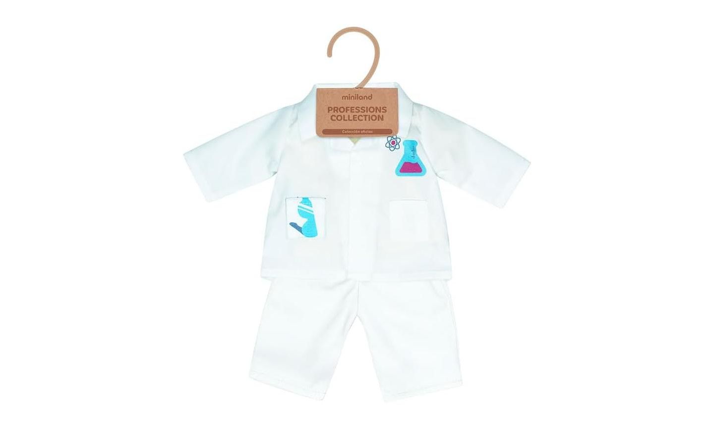 Детская кукла MINILAND Scientist 15" Doll Outfit, Ages 3+, цвет: Белый разноцветный — фото 2