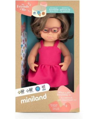 My Friends and Me Collection Brunette Baby Girl Doll with Down Syndrome and Glasses- 15"
