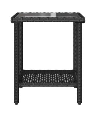 Garden Sofa Black PE rattan Medium Removable Covers Garden Sofa