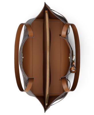 Emilia Large East West Center Zip Pocket Tote Bag