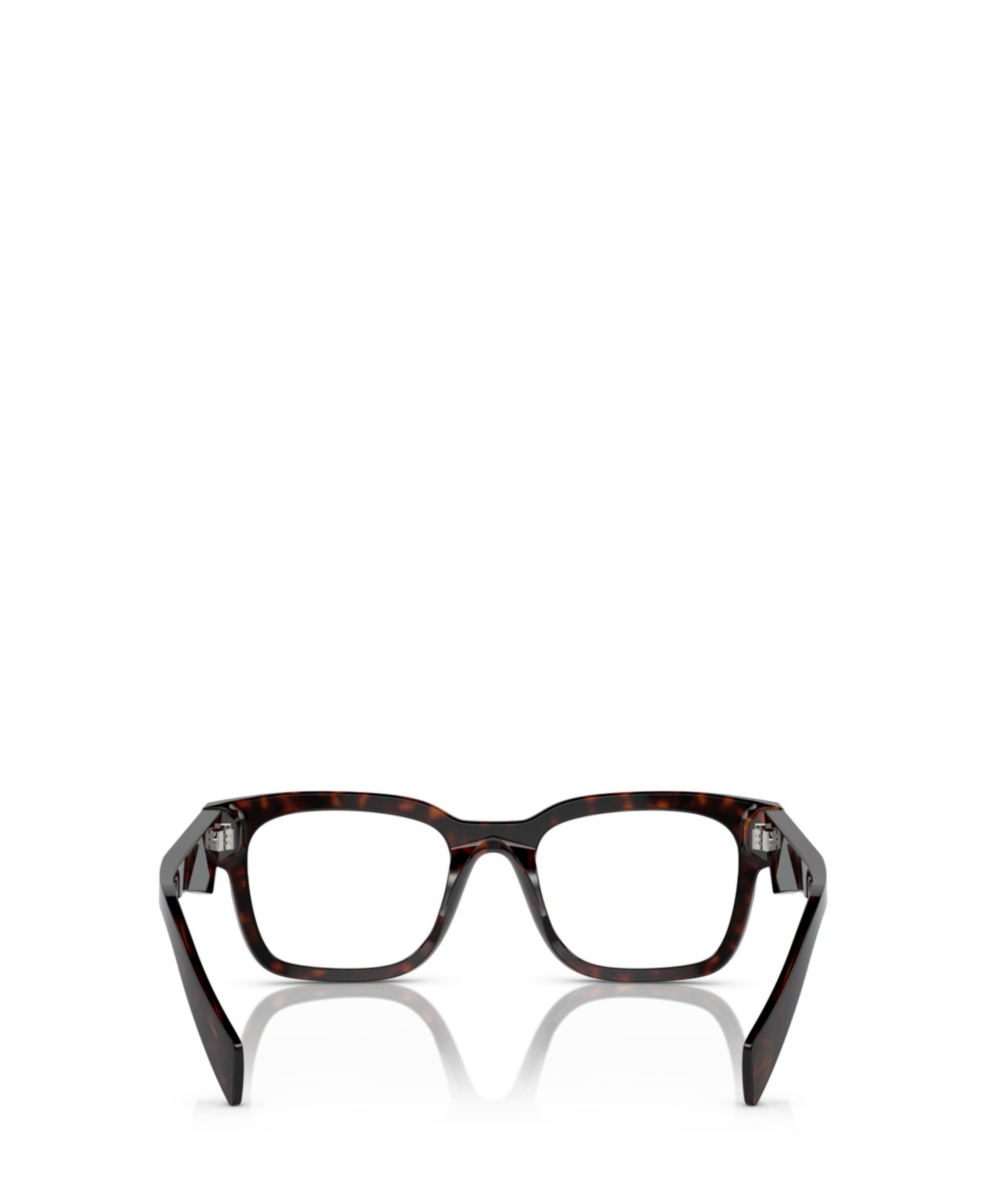 Мужские очки Prada Man Pillow Plastic PR A10VF Eyeglasses, цвет: Гавана красный — фото 3