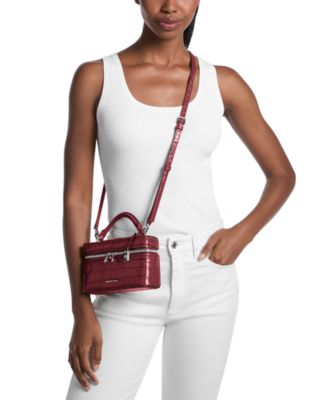 Michael Kors Jana Mini Crocodile Embossed Leather Convertible Crossbody Bag