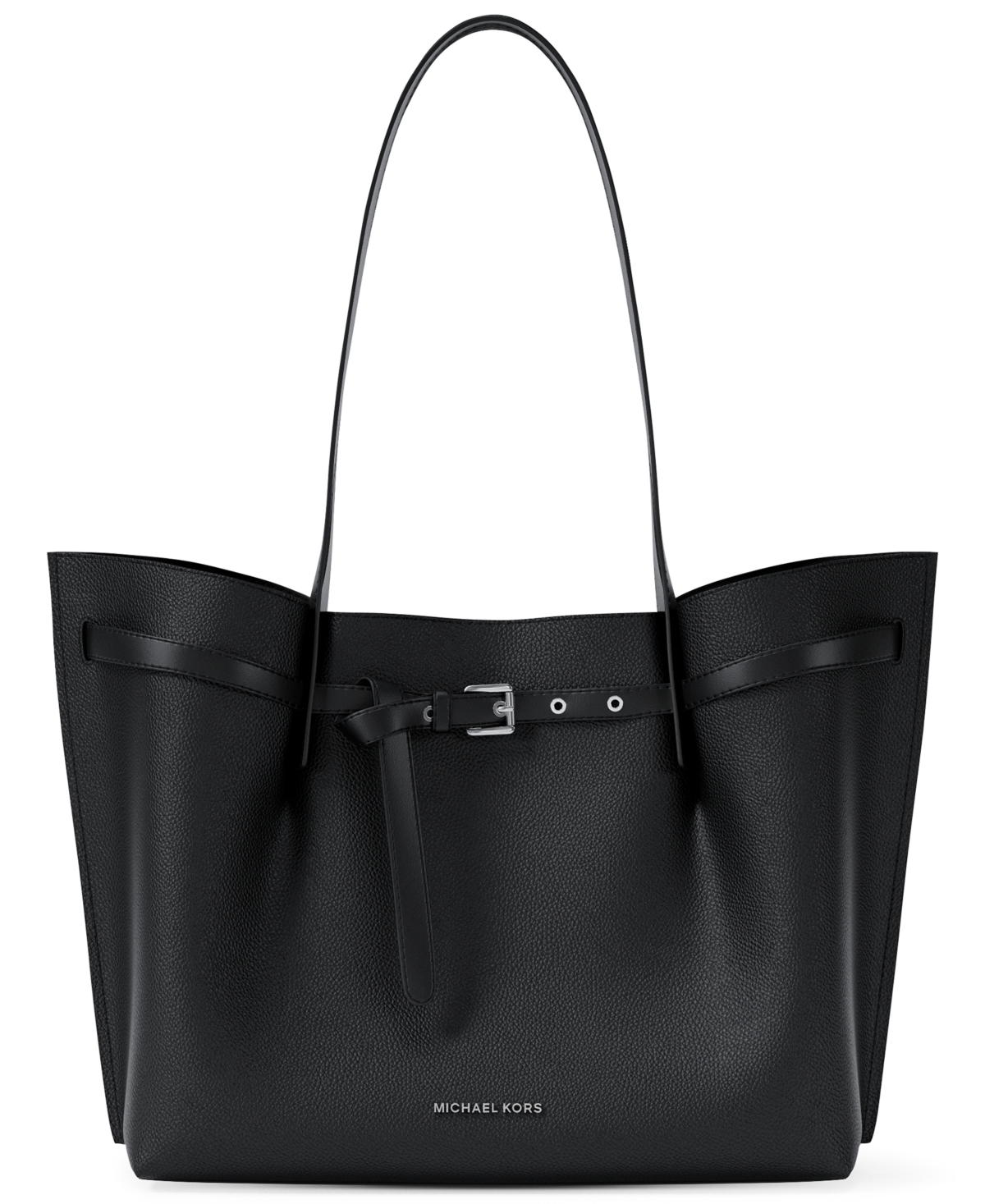 Michael Kors Michael  Emilia Extra Large East West Center Zip Tote Bag In Black