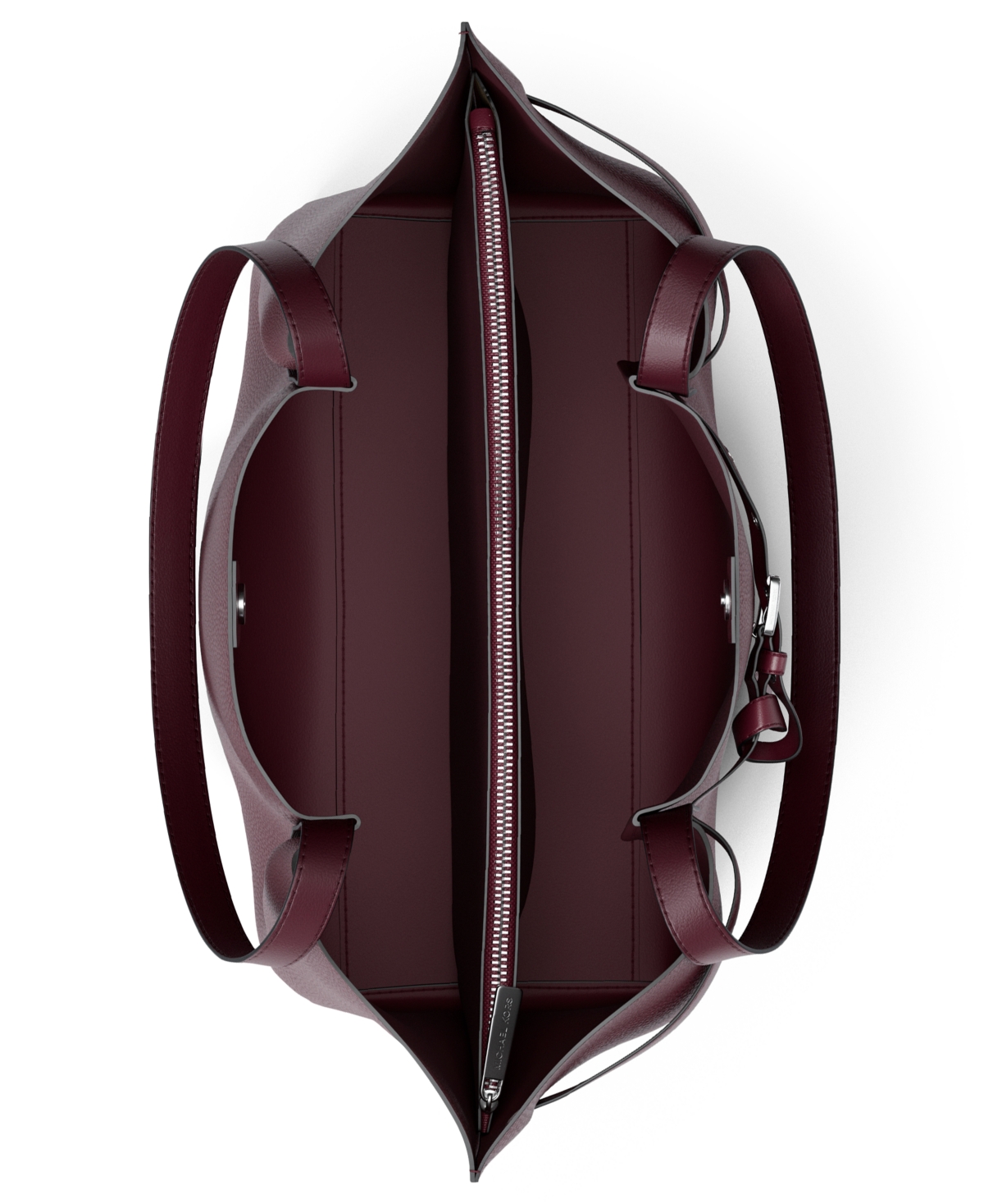 Michael Kors Michael  Emilia Extra Large East West Center Zip Tote Bag In Burgundy