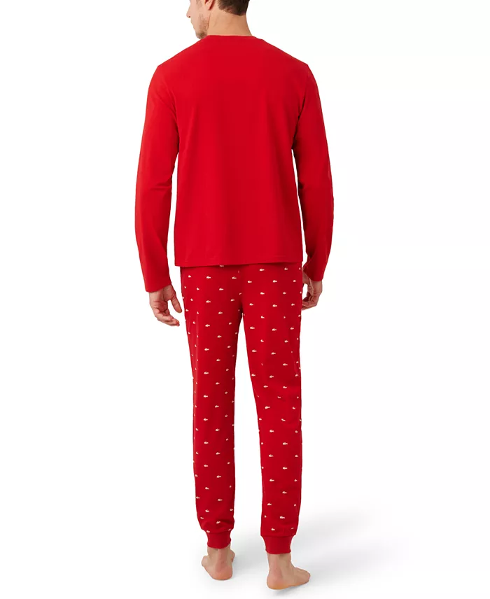 Men's 2-Piece Jersey Top and Pant Pajama Set - thumbnail 7