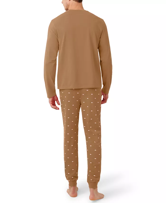 Men's 2-Piece Jersey Top and Pant Pajama Set - thumbnail 3