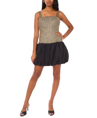 CeCe - Women's Tweed Square Neck Sleeveless Dress