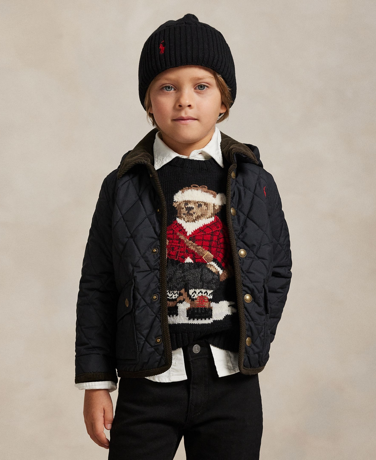 Polo Ralph Lauren Toddler and Little Boys Hooded Barn Jacket - Polo Black