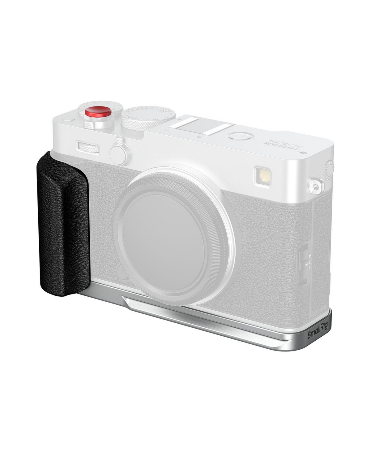 SmallRig L-Shape Mount Plate with Silicone Handle for Fujifilm X-E5 Camera, Silver - Silver