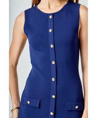 Women's Knit Sleeveless Midi Dress