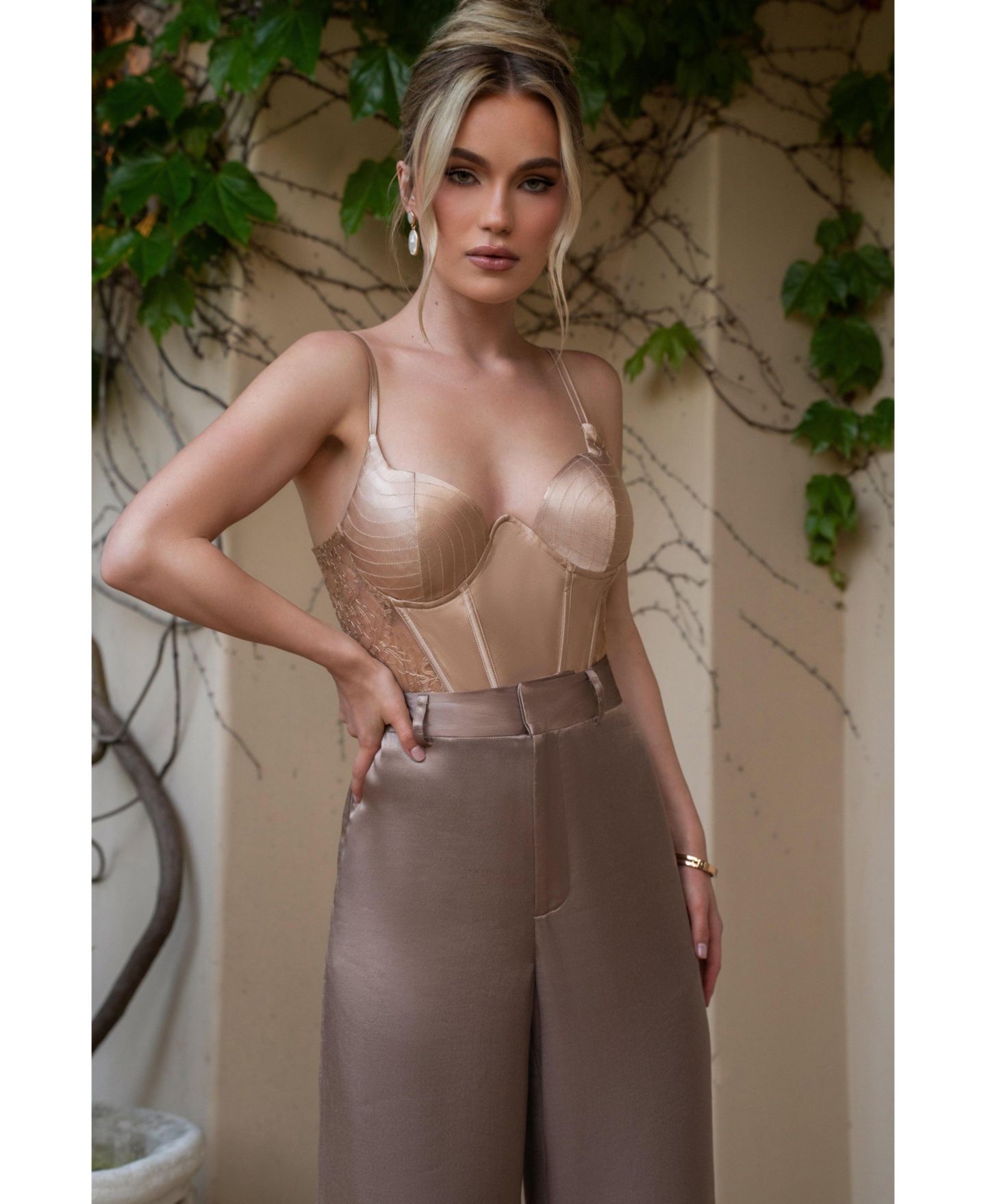 Боди Incomparable, кружево — JLUXLABEL, цвет: Коричневый — фото 9