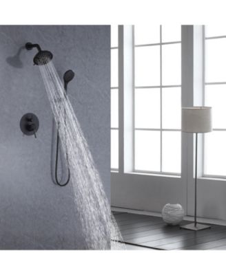 Single-Handle 2-Spray Round High Pressure with Valve Shower Faucet