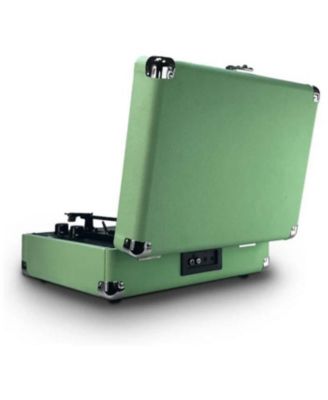 METRO PLUS Portable Rechargeable Bluetooth Suitcase Turntable Record Player - Mint