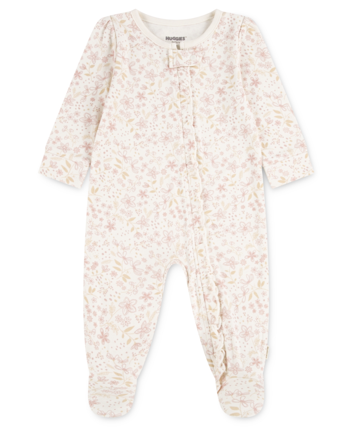 Huggies Baby Boys Graphic 2-way Full-zip Footed Coverall In Multi