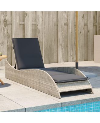 Patio Sun Lounger Light gray