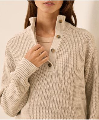 Women's Luxe Knit Henley Sweater
