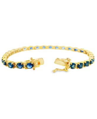Oval Sapphire Bracelet (11-3/4 ct. t.w.) in Sterling Silver (Also Available in Emerald)