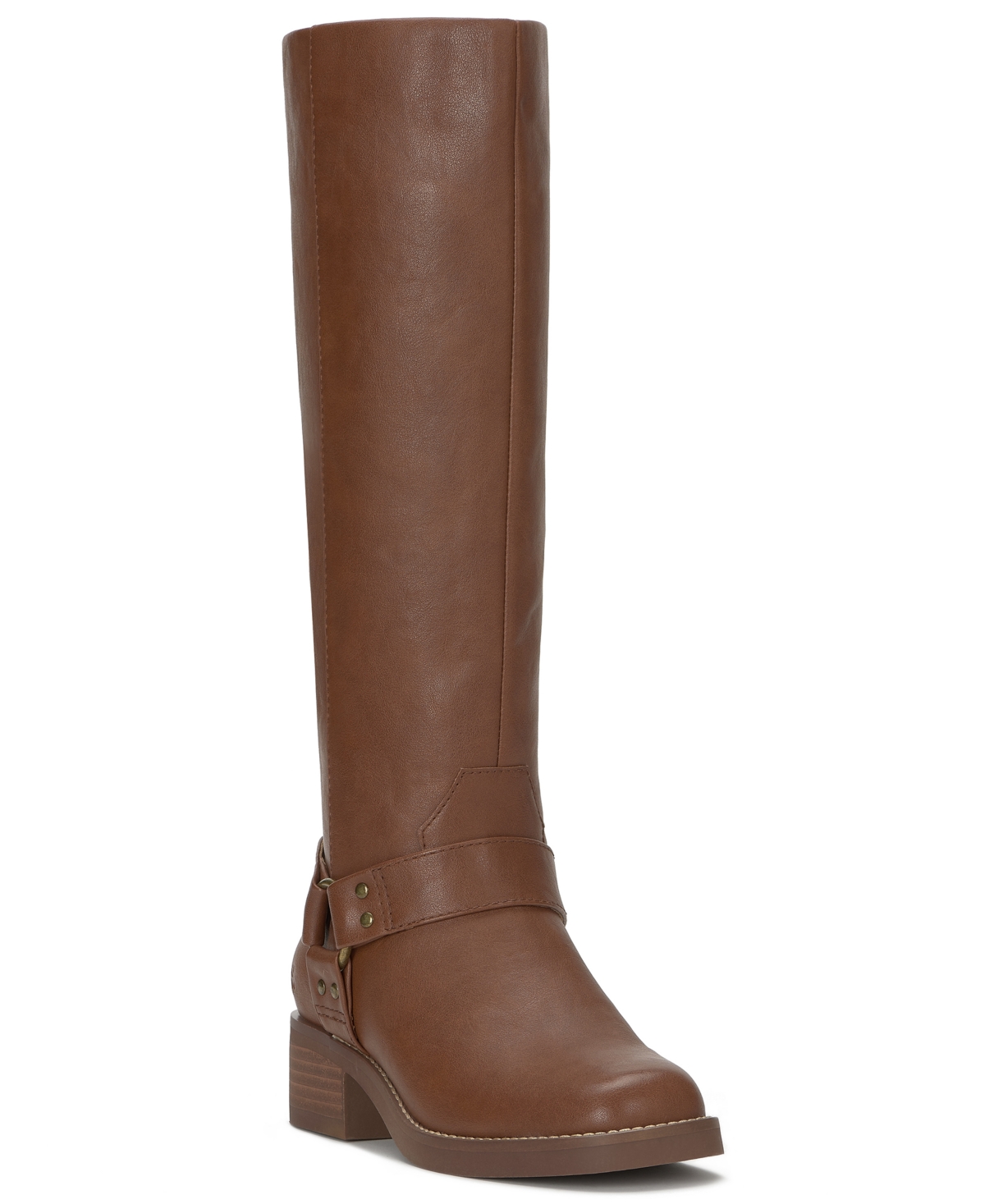 Lucky Brand Women's Kujon Tall Harness Western Boots In Brown