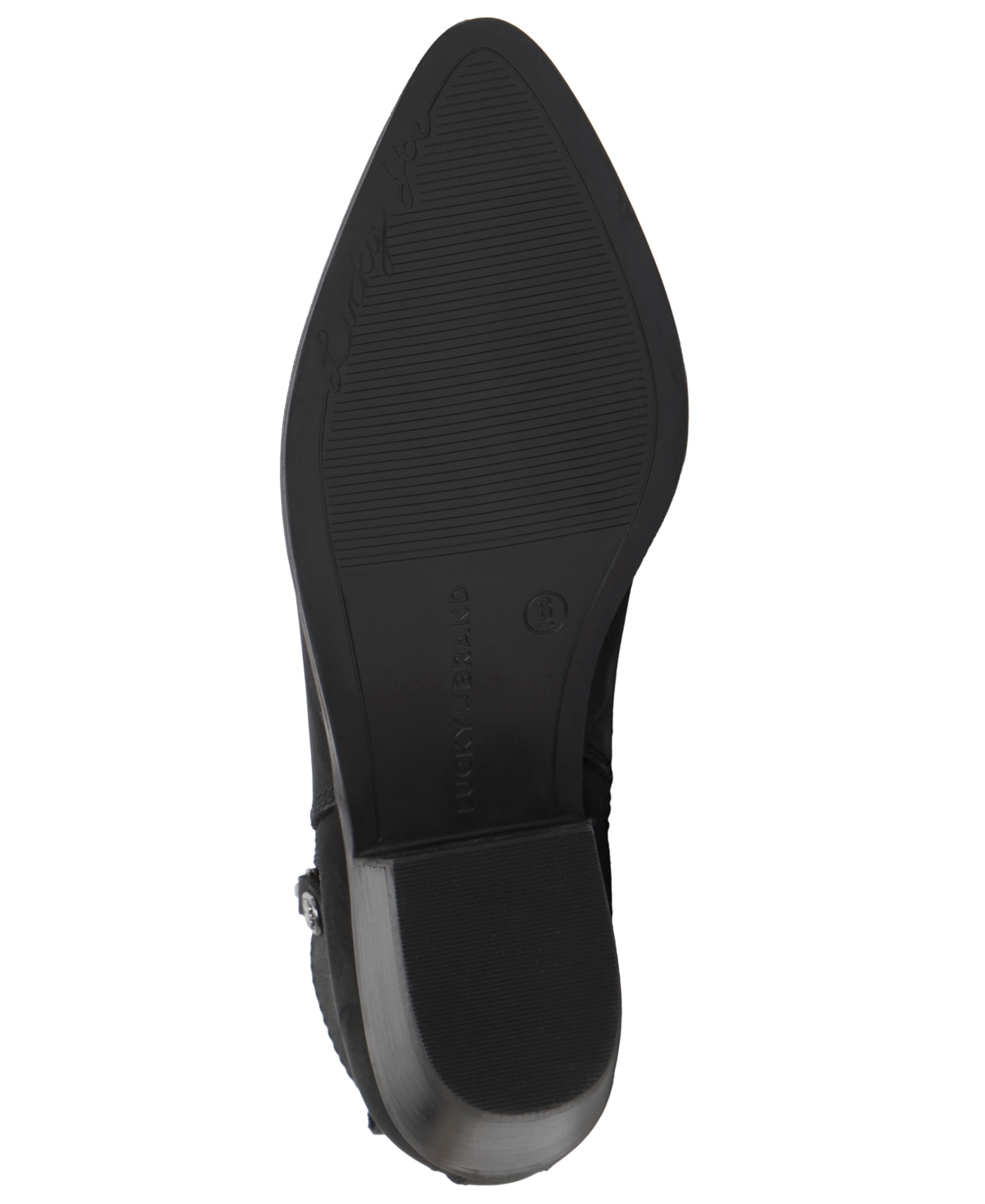 Lucky Brand Women's Ailein Pointed Toe Zipper Ankle Booties In Black