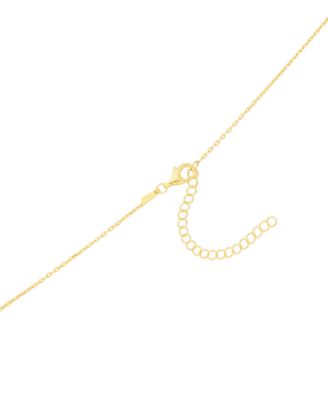 Cubic Zirconia Starburst Necklace (0.12 ct. t.w.) in 14k Gold Over Sterling Silver