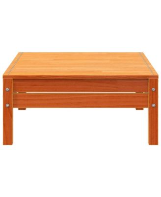 Garden Sofa Wax Brown Solid Pine Wood 3-Seater Modular