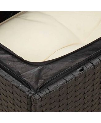 Garden Sofa Black, Cream White