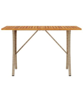 Garden Sofa Beige PE rattan 3-Seater Removable Covers