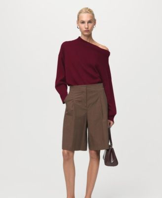 Women's Ruched Turtleneck Sweater