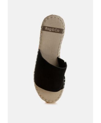 Womens Huntra Real Soft Leather Espadrille Flatforms