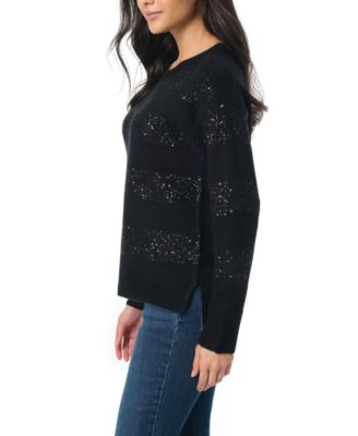 Women's Juliette Striped Sequin Long Sleeves Sweater