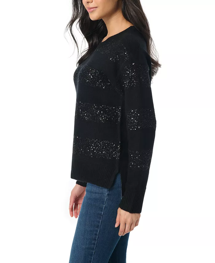 Women's Juliette Striped Sequin Long Sleeves Sweater - thumbnail 8