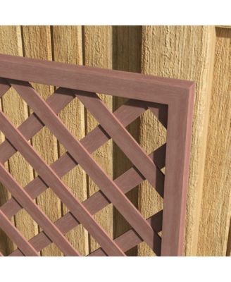 Outsunny Wood Planter Box with Trellis