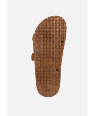 Womens Minata Platform Buckled Slide Sandals