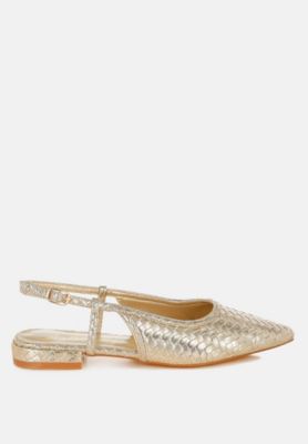 Womens Kurina Woven Slingback Sandals