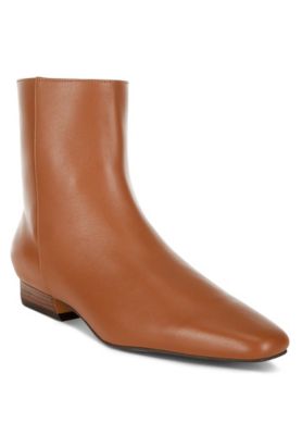 Rag and Co Womens Obita Flared Heel Genuine Leather Boots