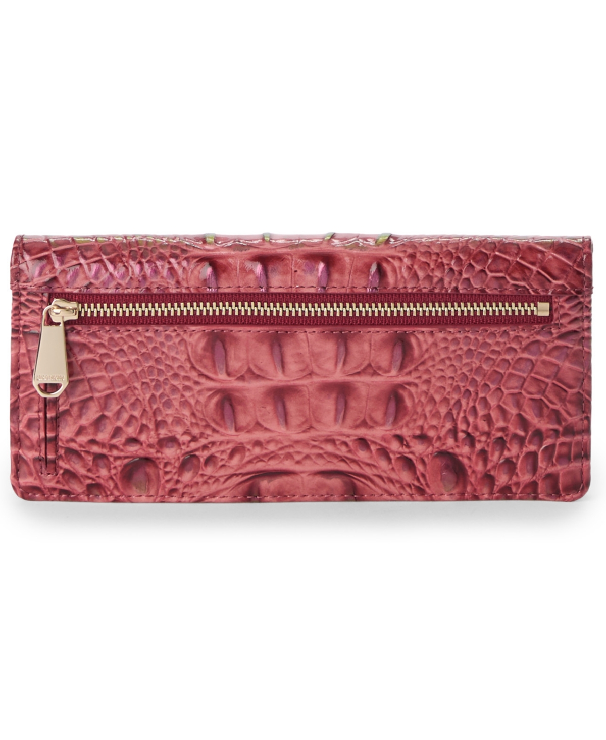 Brahmin Ady Croc Embossed Leather Wallet In Brown