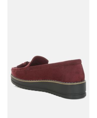 Womens Daiki Platform Lug Sole Tassel Loafers