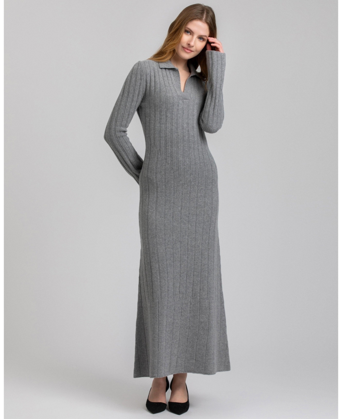 Pietro Brunelli Milano Women's Ribbed Beatrice Maxi Dress