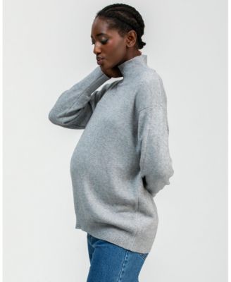 Maternity Relaxed Turtleneck Regina Sweater with Long Sleeves